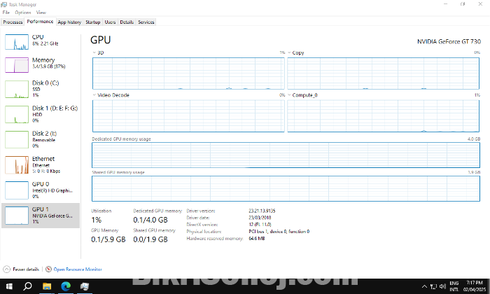 GeForce GT-730 4GB